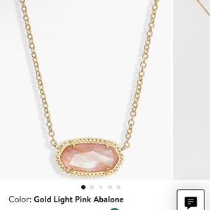Kendra Scott Elisa Necklace Light Pink Gold Abalone